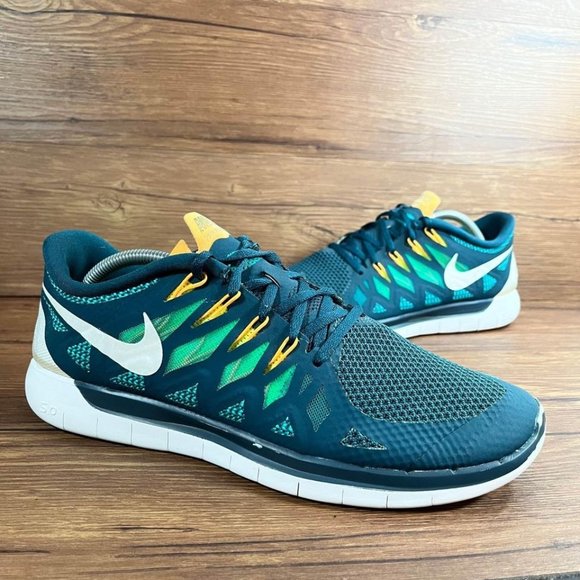 Nike Other - Nike Free 5.0 Running Shoes Men’s Size 11 Blue Green